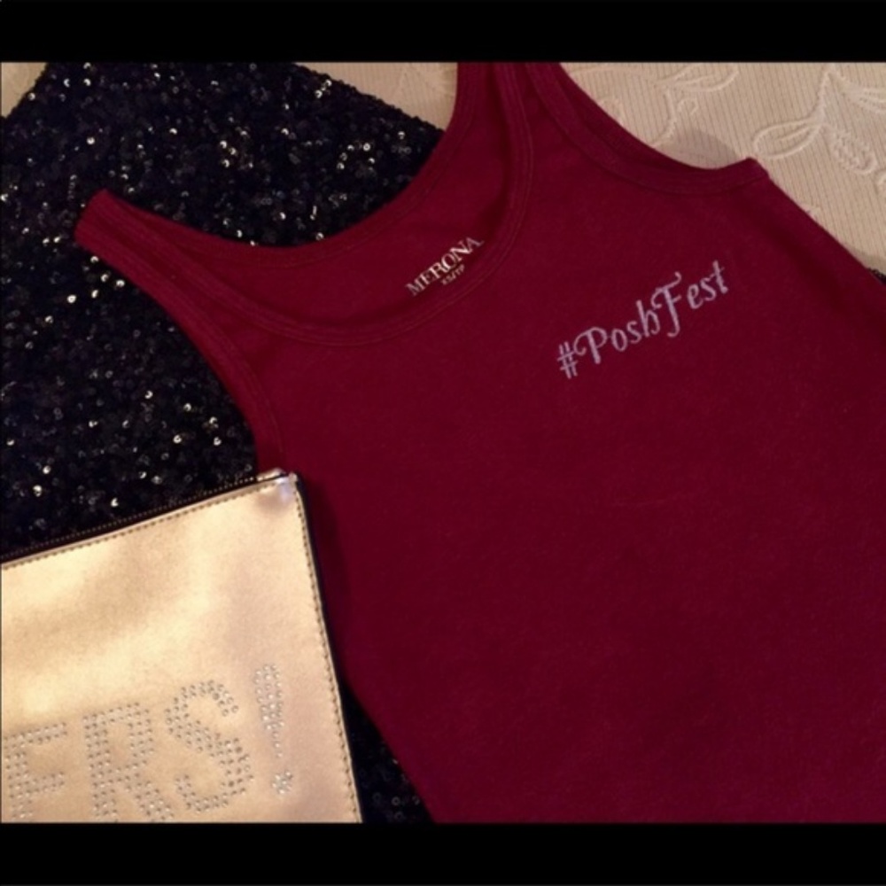 POSHFEST TANK Embroidered in Small - Picture 2 of 3